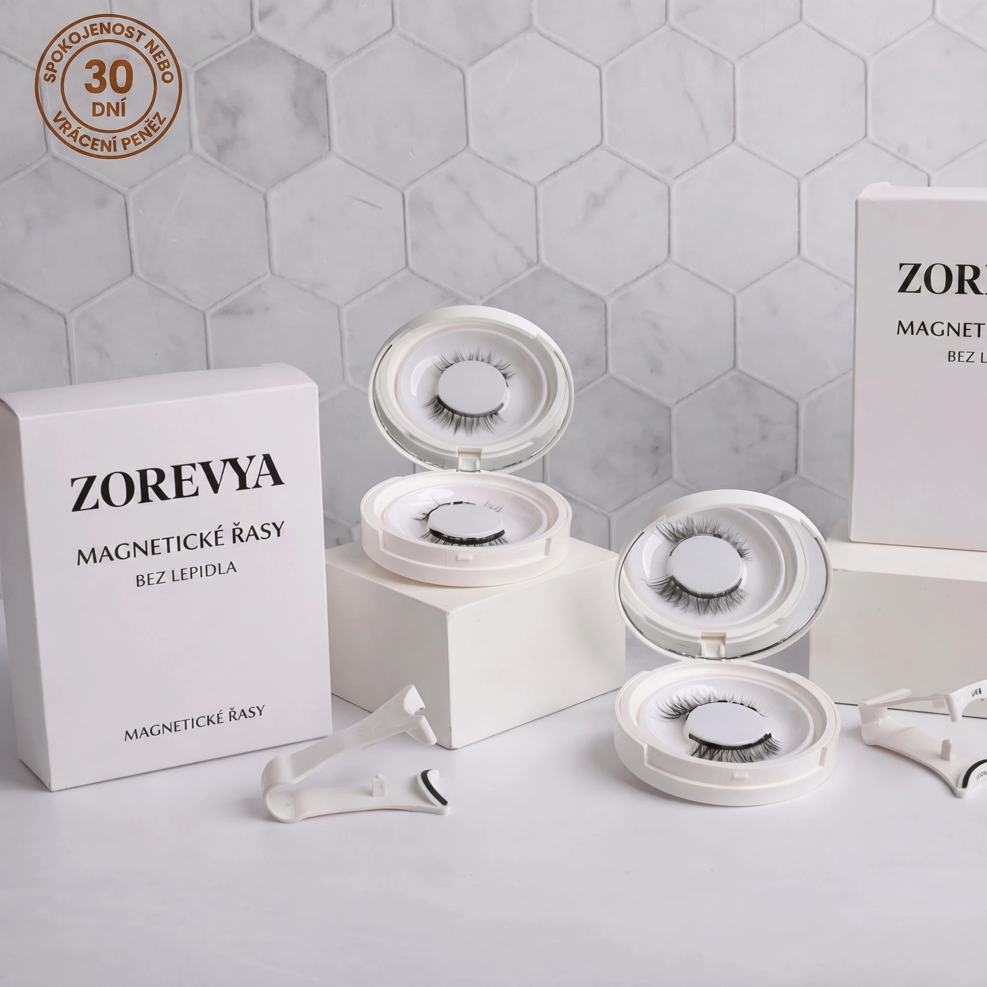 Magnetické řasy Zorevya - záruka vrácení peněz do 30 dní