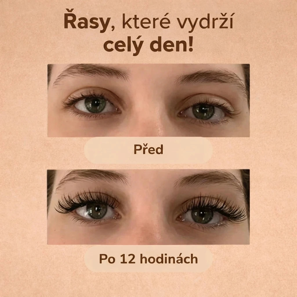 Řasy, které vydrží celý den - před a po 12 hodinách
