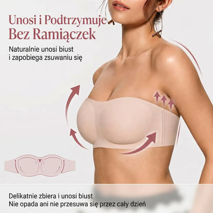 Unosi i podtrzymuje bez ramiączek
