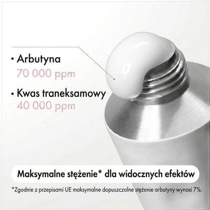 Arbutyna 70 000 ppm, kwas traneksamowy 40 000 ppm