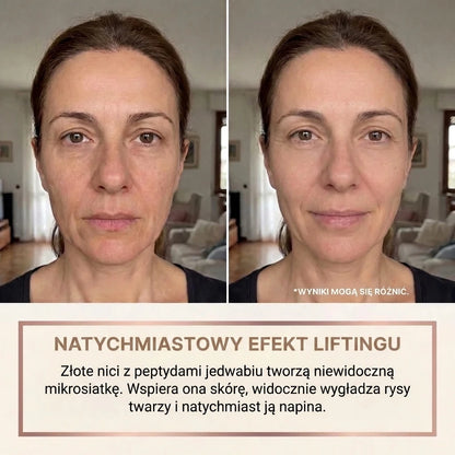 Efekt przed i po zastosowaniu serum liftingującego Aria Paris