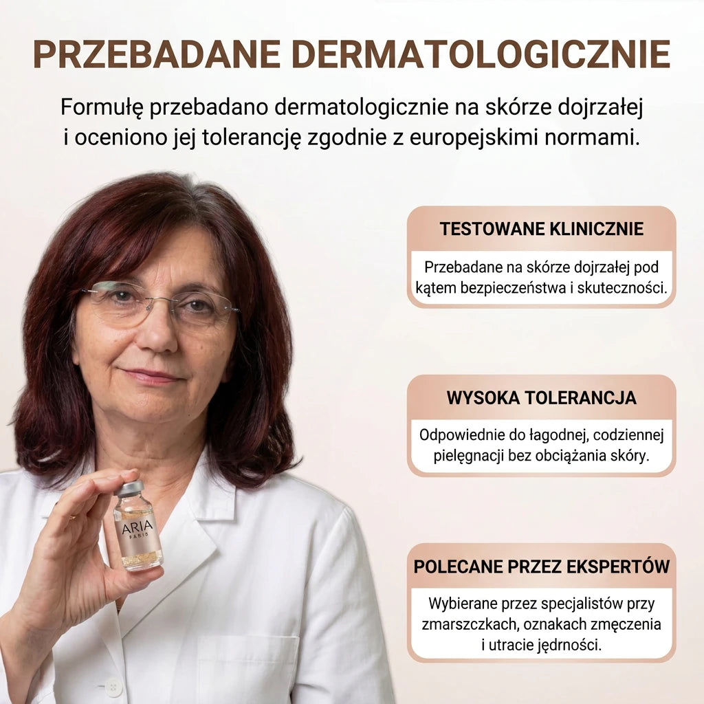 Formuła przebadana dermatologicznie dla skóry dojrzałej