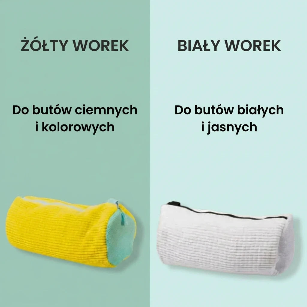 Żółty i biały worek
