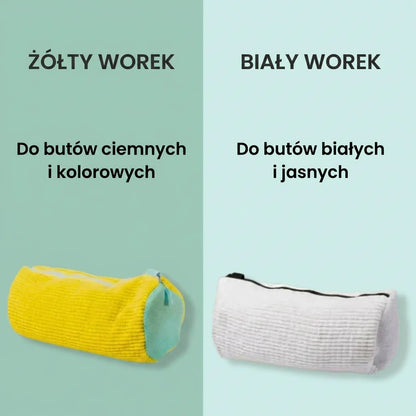 Żółty i biały worek