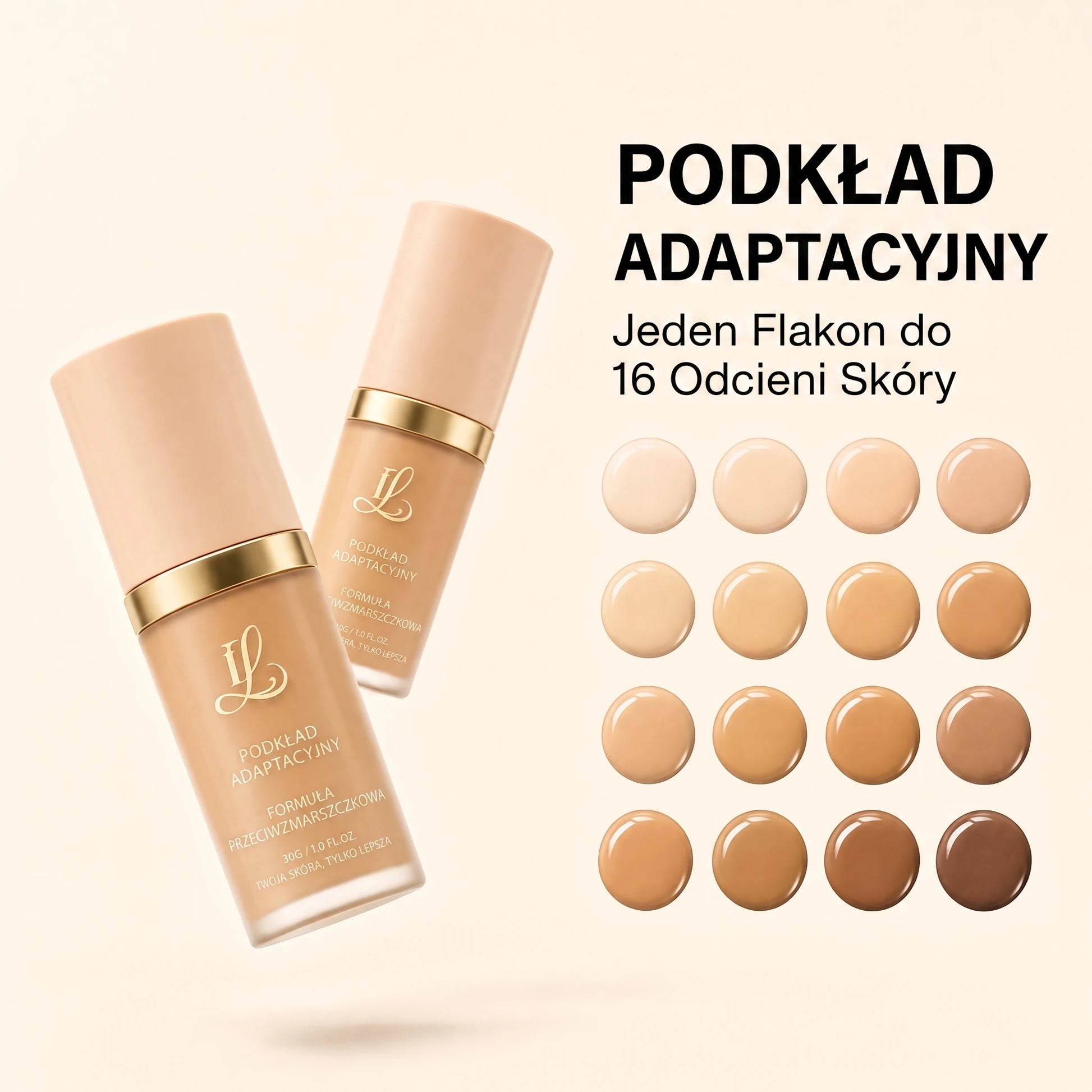 Jeden flakon do 16 odcieni skóry
